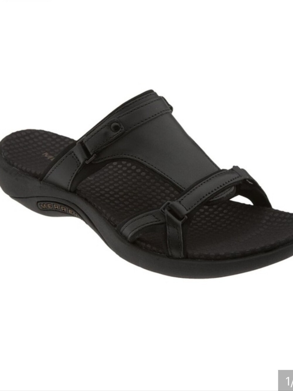 Merrell Glade Black Leather Slide Sandals Size 10